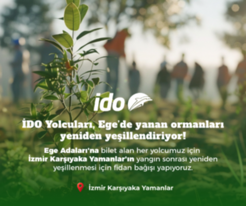 İstanbul Deniz Otobüsleri (İDO) yanan ormanları yeniden yeşertiyor