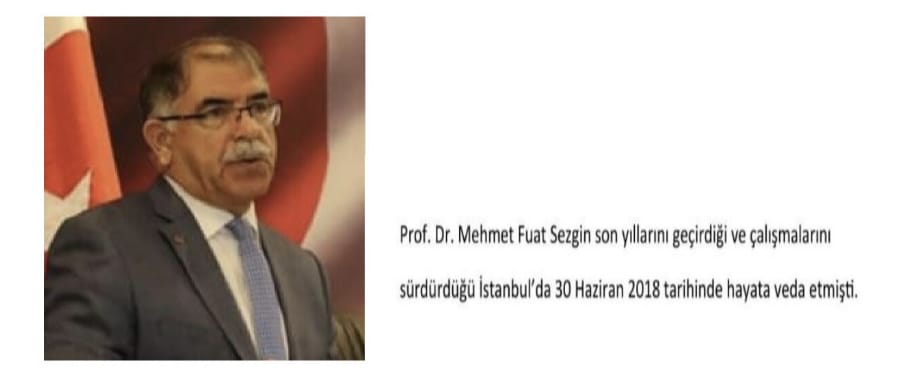 Prof. Dr. Mehmet Fuat Sezgin’in Sene-i devriye’sinde
